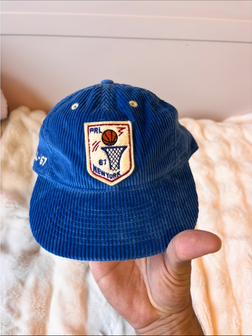 Polo by Ralph Lauren Royal Blue Corduroy Basketball Cap